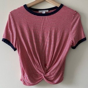 USA Knotted Cropped Tee